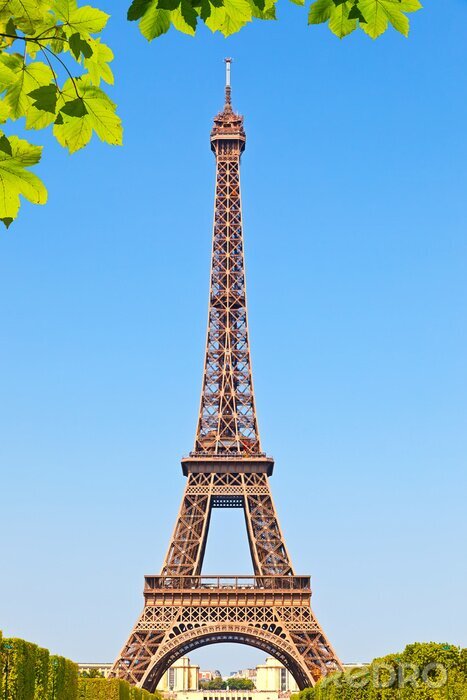 Poster Pariser Eiffelturm vor dem Hintergrund des Himmels
