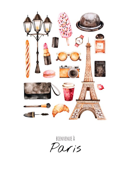 Poster Pariser Symbole