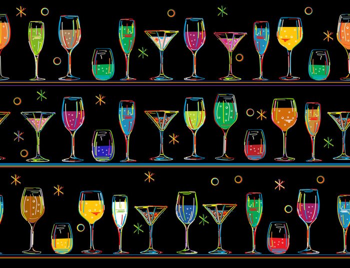 Poster Partygetränke an der Bar