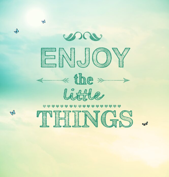 Poster Pastellfarbene Aufschrift auf zartem Hintergrund