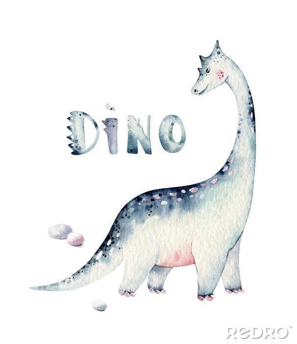 Poster Pastellfarbener Dinosaurier mit geflecktem Rücken