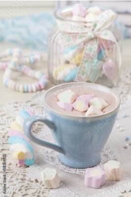 Poster Pastellfoto mit Süßigkeiten