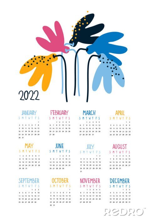 Poster Pflanzen-Kalender