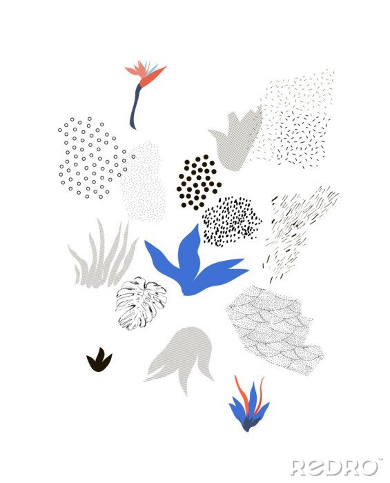 Poster Pflanzliche minimalistische Motive einfache Illustration