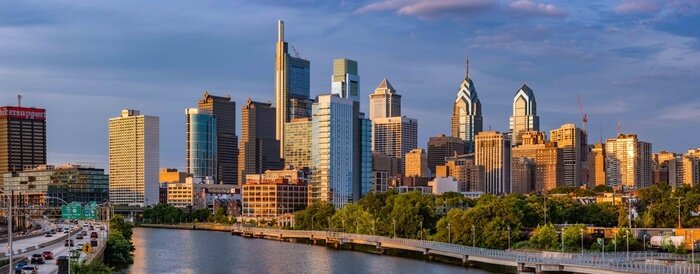 Poster Philadelphia und Stadtpanorama