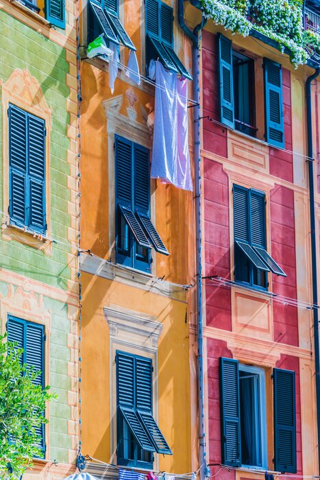 Poster Picturesque fishing village Portofino, Liguria, Italy