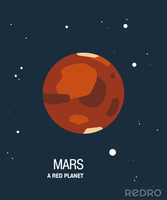 Poster Planet Mars moderne Grafik