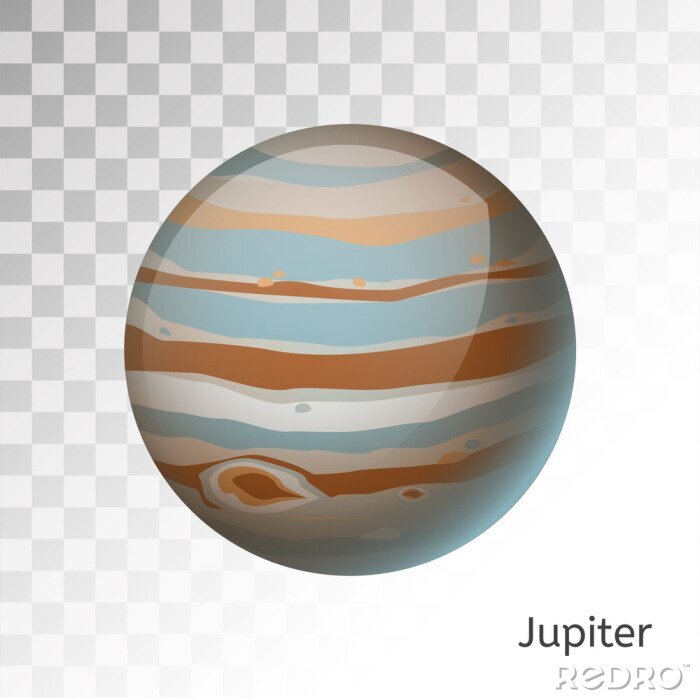 Poster Planeten 3D Jupiter bunte Grafik