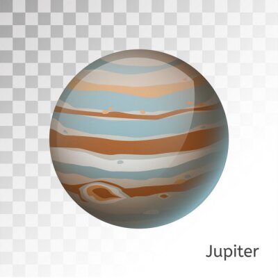 Sticker Planeten 3D Jupiter bunte Grafik