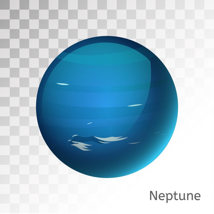 Poster Planeten 3D Neptun als Vektorgrafik