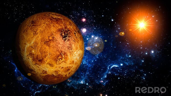 Poster Planeten des Sonnensystems die Oberfläche der Venus