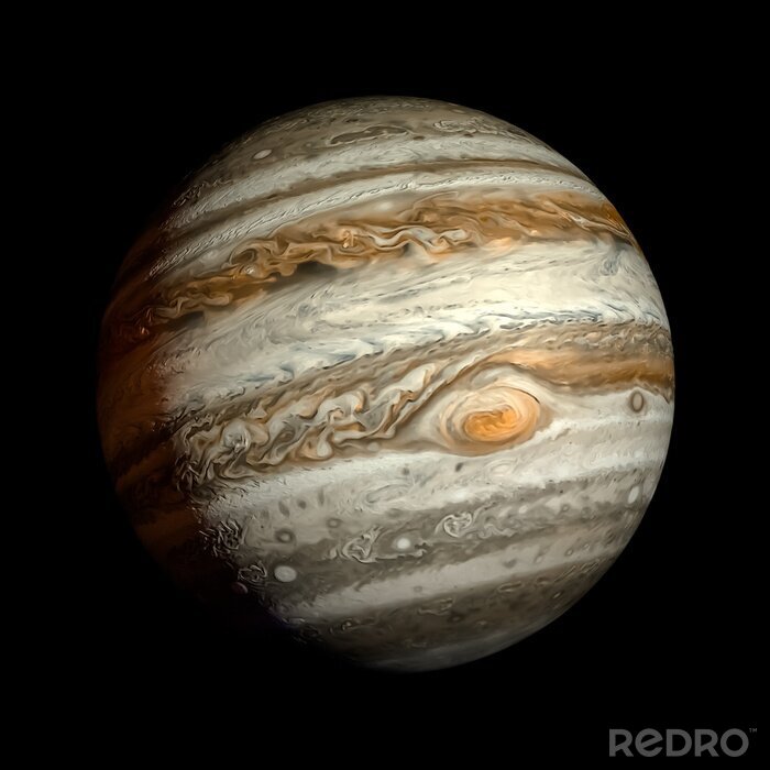 Poster Planeten des Sonnensystems Jupiter in Nahaufnahme