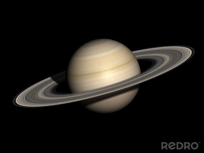 Poster Planeten des Sonnensystems Saturn und sein Ring
