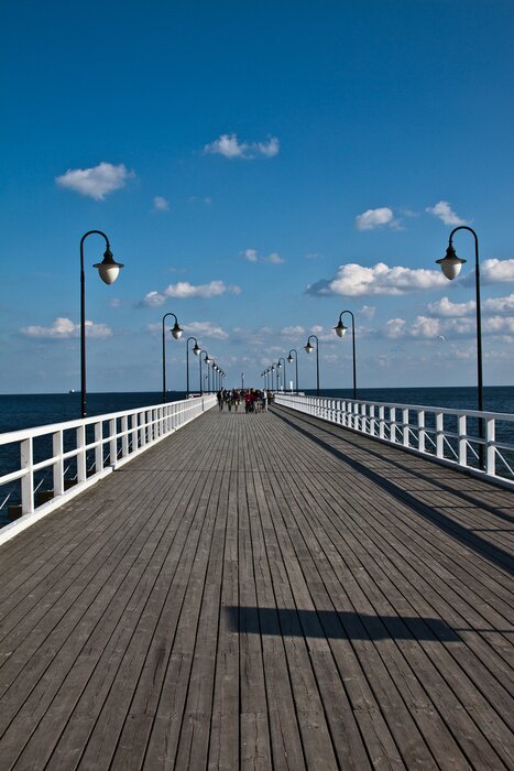 Poster Polnische Seebrücke in Gdynia