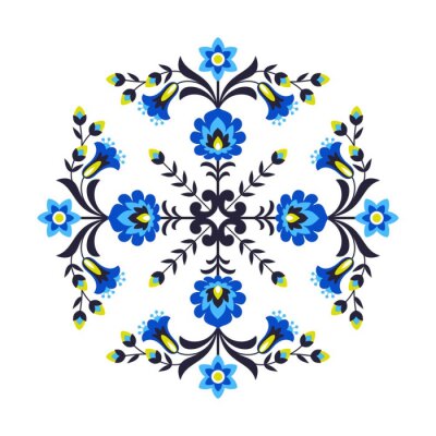 Sticker Polnische Volksblumen