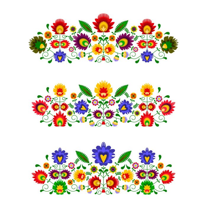 Poster Polskie Wzory Ludowe - trzy propozycje