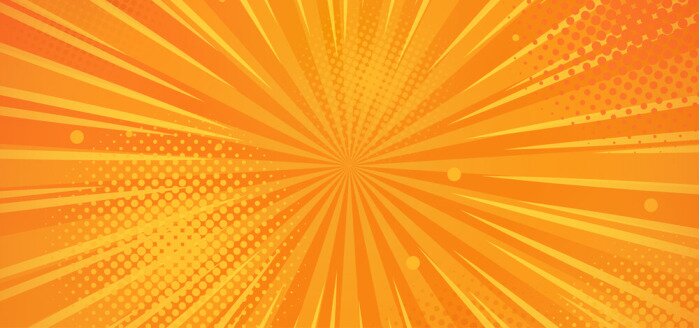 Poster Pop Art gelber Hintergrund