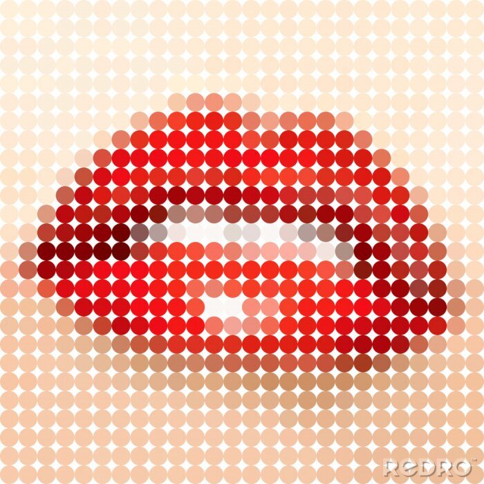 Poster Pop Art rote Lippen