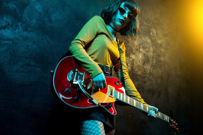 Poster Pop- und Rockgitarrist