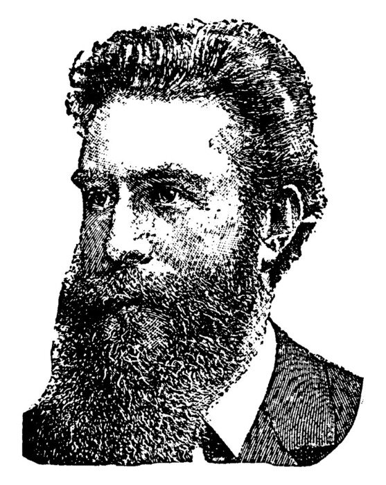 Poster Porträt von Wilhelm Röntgen