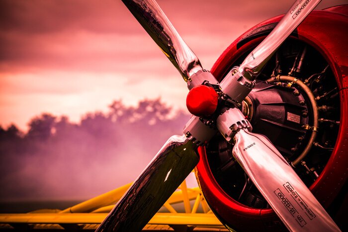 Poster Propeller eines Oldtimer-Flugzeugs