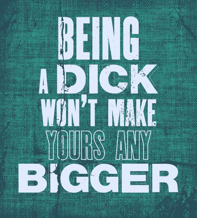 Poster Provokativer Slogan in Industriegrafik