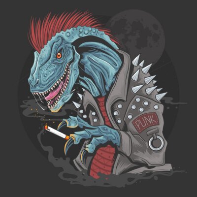 Poster Punk-Dinosaurier