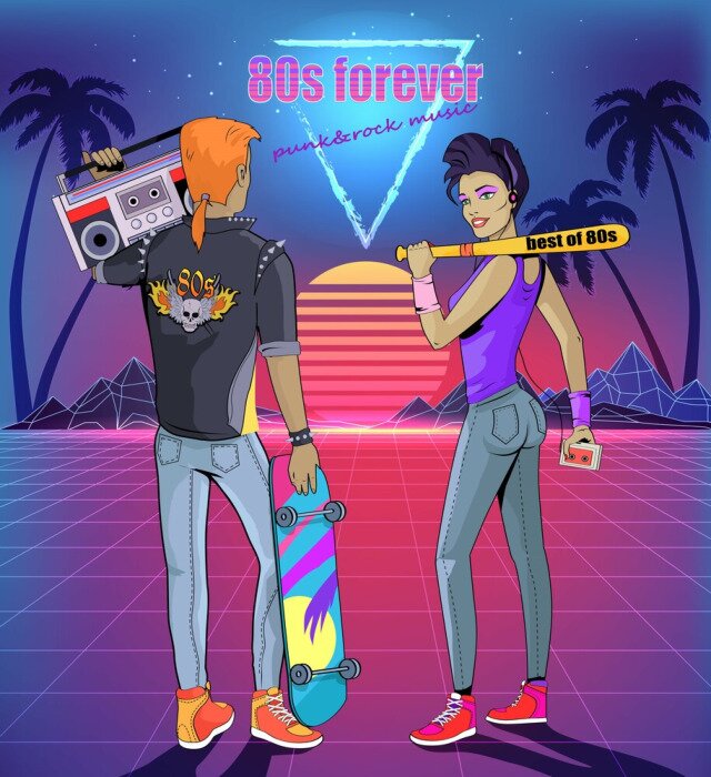 Poster Punk und Rock der 80er Jahre