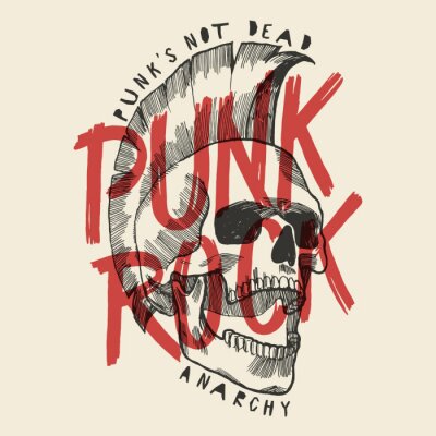 Punkrock roter Schriftzug