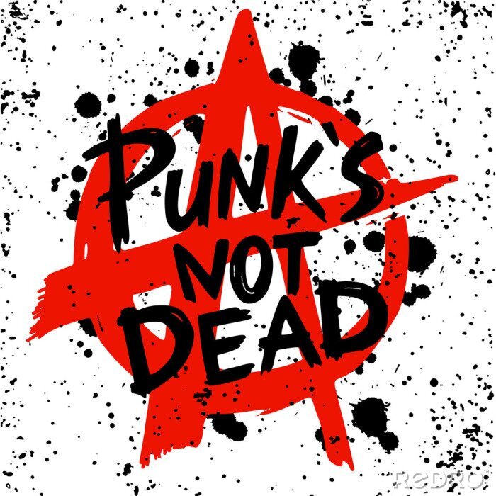 Poster Punks not dead Beschriftung