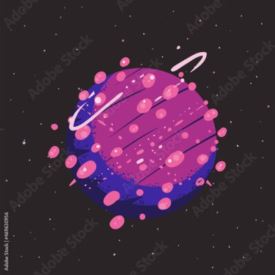 Poster purple planet poster