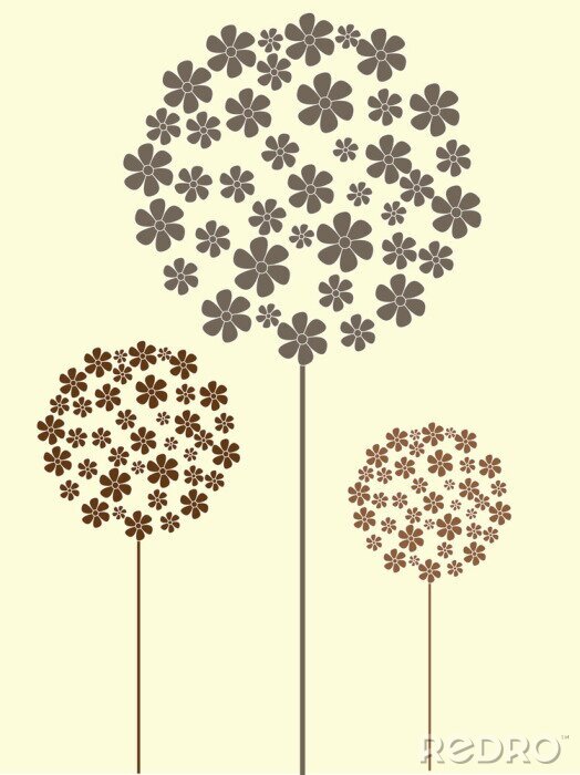 Poster Pusteblumen im abstrakten Stil