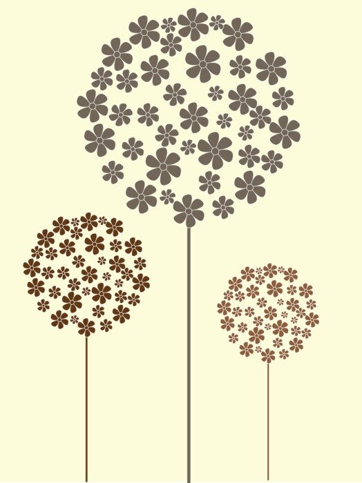 Poster Pusteblumen im abstrakten Stil