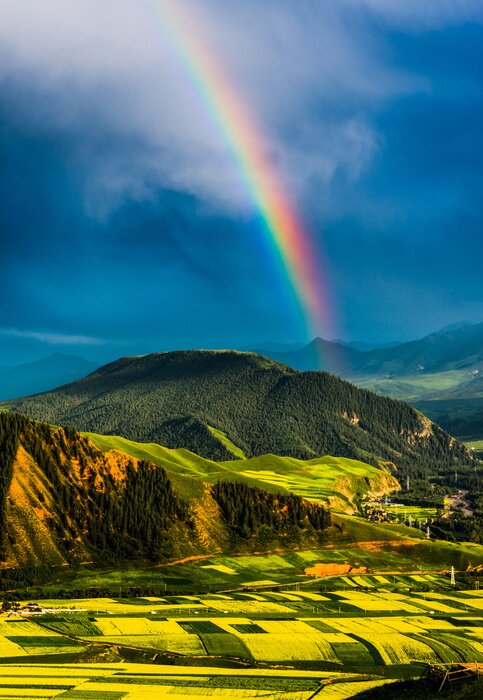 Poster Qinghai Province Zhuoer Mountain Natural Scenic Area in China