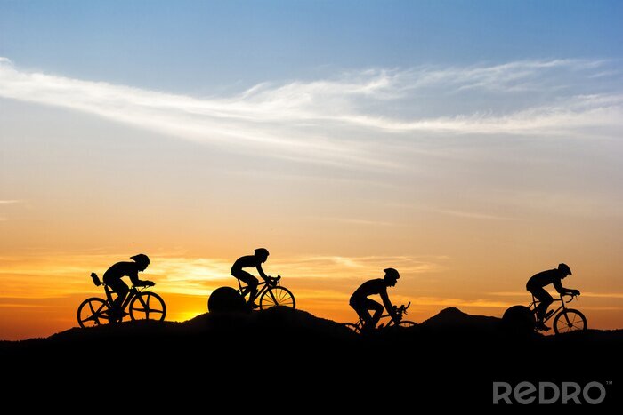 Poster Radfahren am Berg
