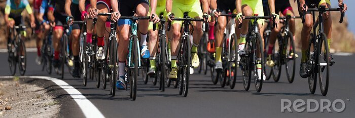 Poster Radrennen und Fahrräder