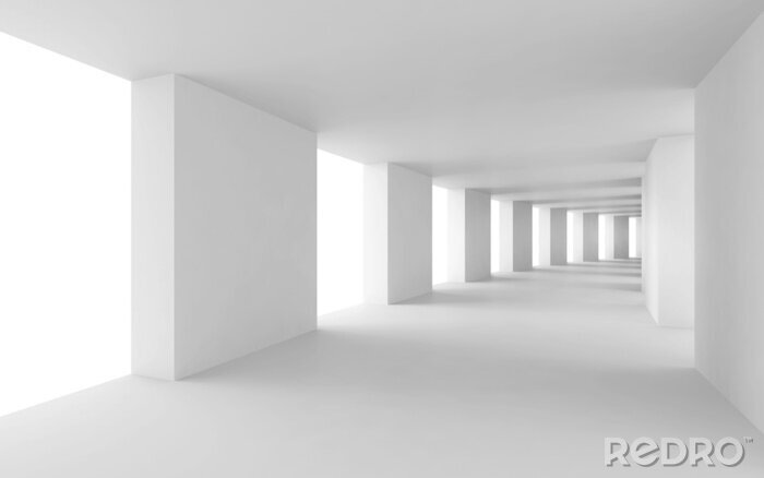 Poster Räumlicher minimalistischer Tunnel
