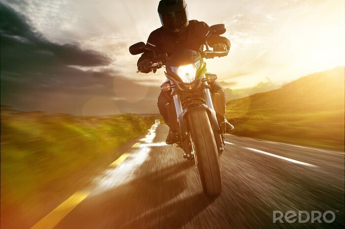 Poster Rasendes Motorrad