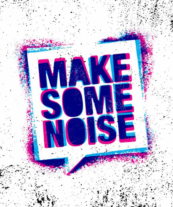 Poster Rauschtypografie