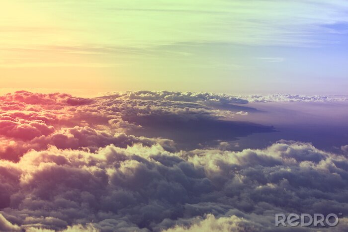 Poster Regenbogen-Wolken
