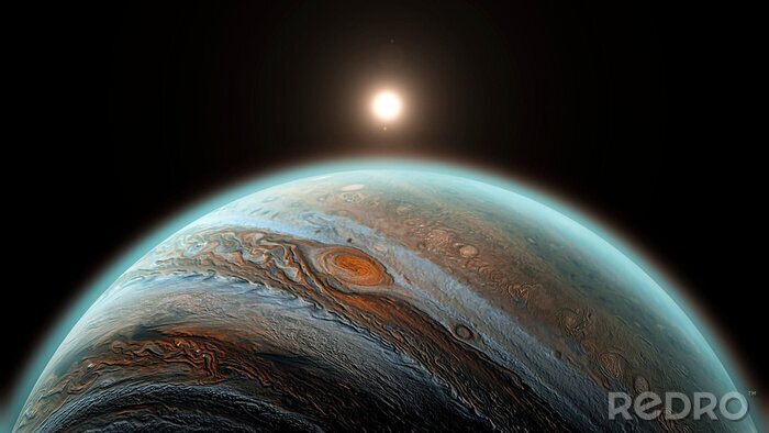 Poster Reiner Planet Jupiter und seine Struktur