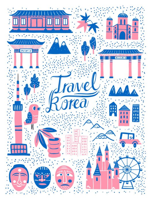 Poster Reise nach Korea