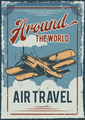 Poster Reise rund um die Welt