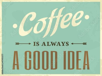 Poster Retro-Art-Kaffee-Plakat