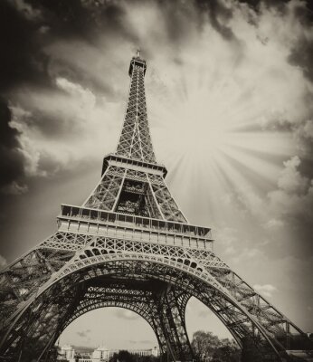 Poster Retro Eiffelturm