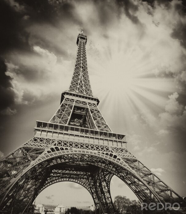 Poster Retro Eiffelturm