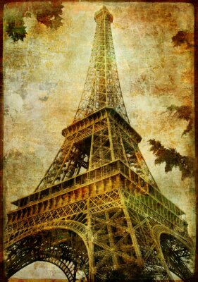 Retro-Fotografie Eiffelturm