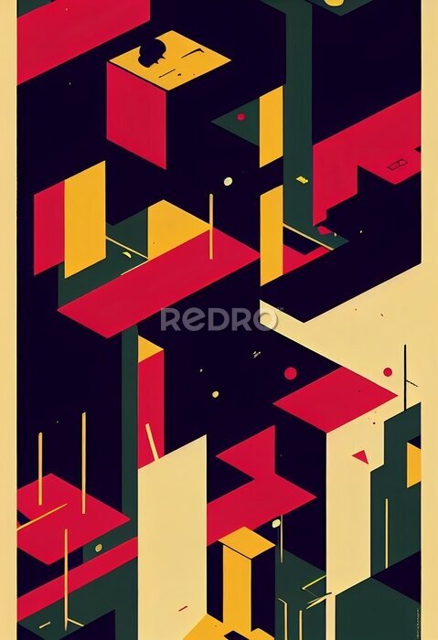 Poster Retro-geometrische Abstraktion