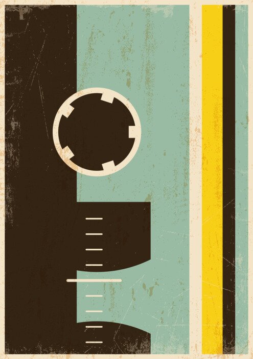 Poster Retro-Kassette