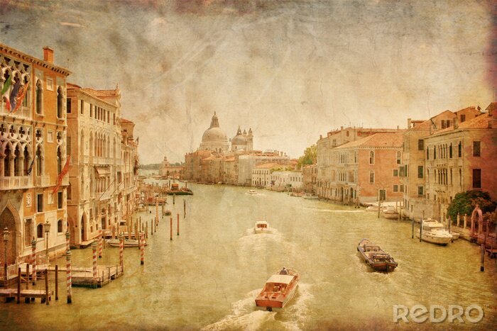 Poster Retro malerisches Venedig
